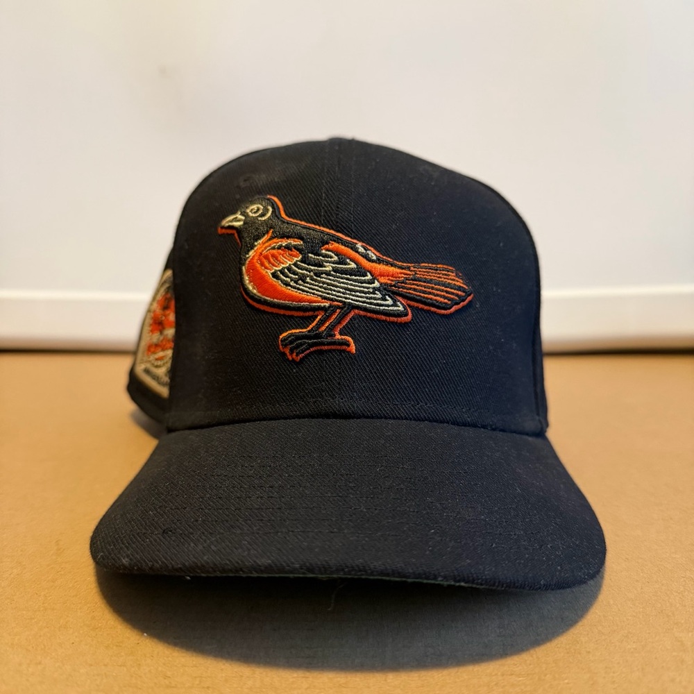 Mitchell & Ness Baltimore Orioles Cap with Orange Bird Embroidery